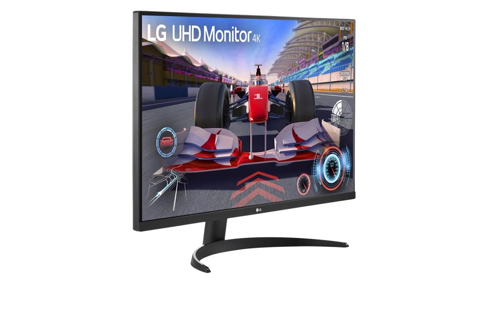 LG  Monitor, 31.5", 4K, Panel VA, 3840x2160, 16:9, 4 ms, Speakers, Swivel, Pivot, Height adjustable, Tilt, Colour Black, 32UR550-B