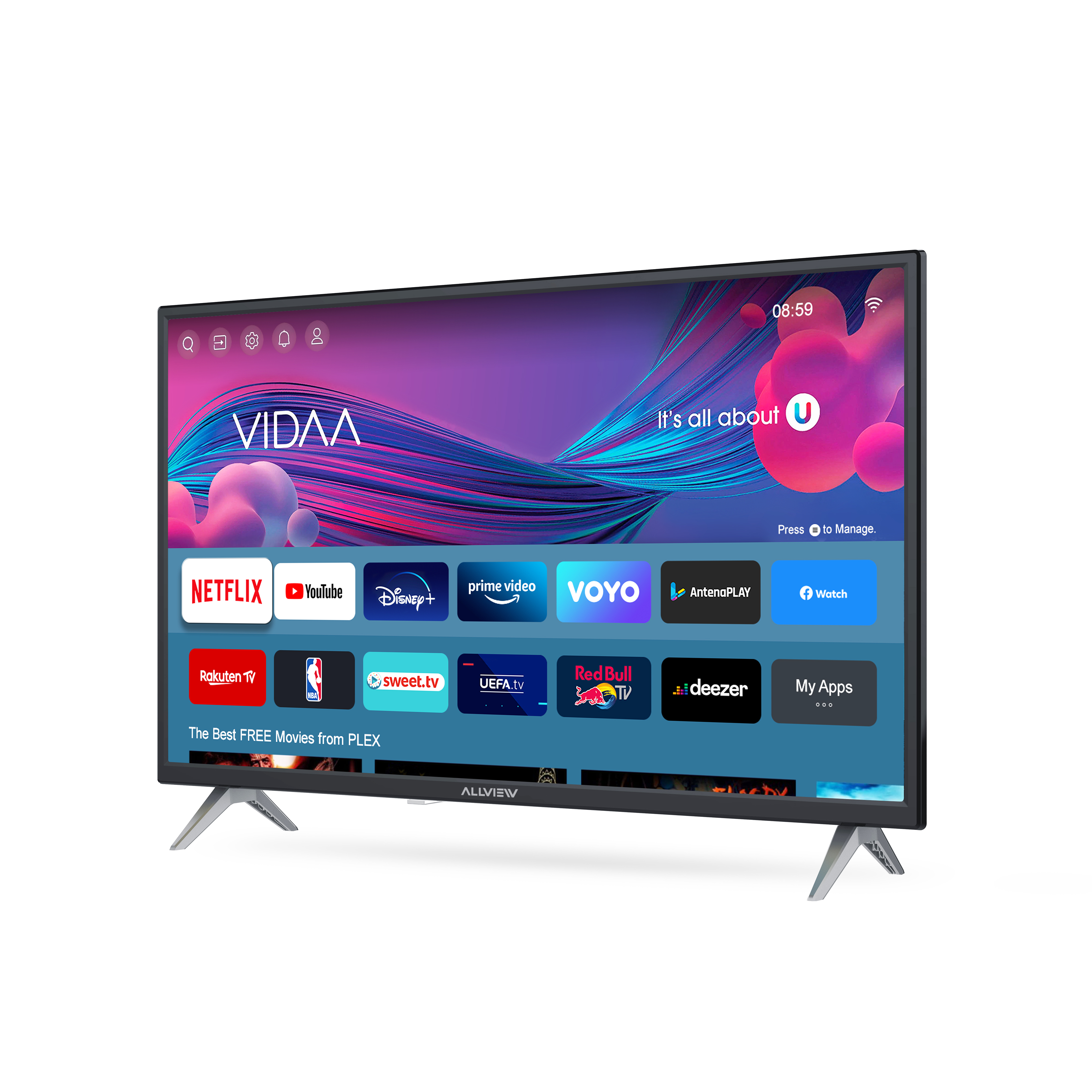 Allview, 32iPlay6000-H, 32" (81 cm), Smart TV, VIDAA, HD, Black