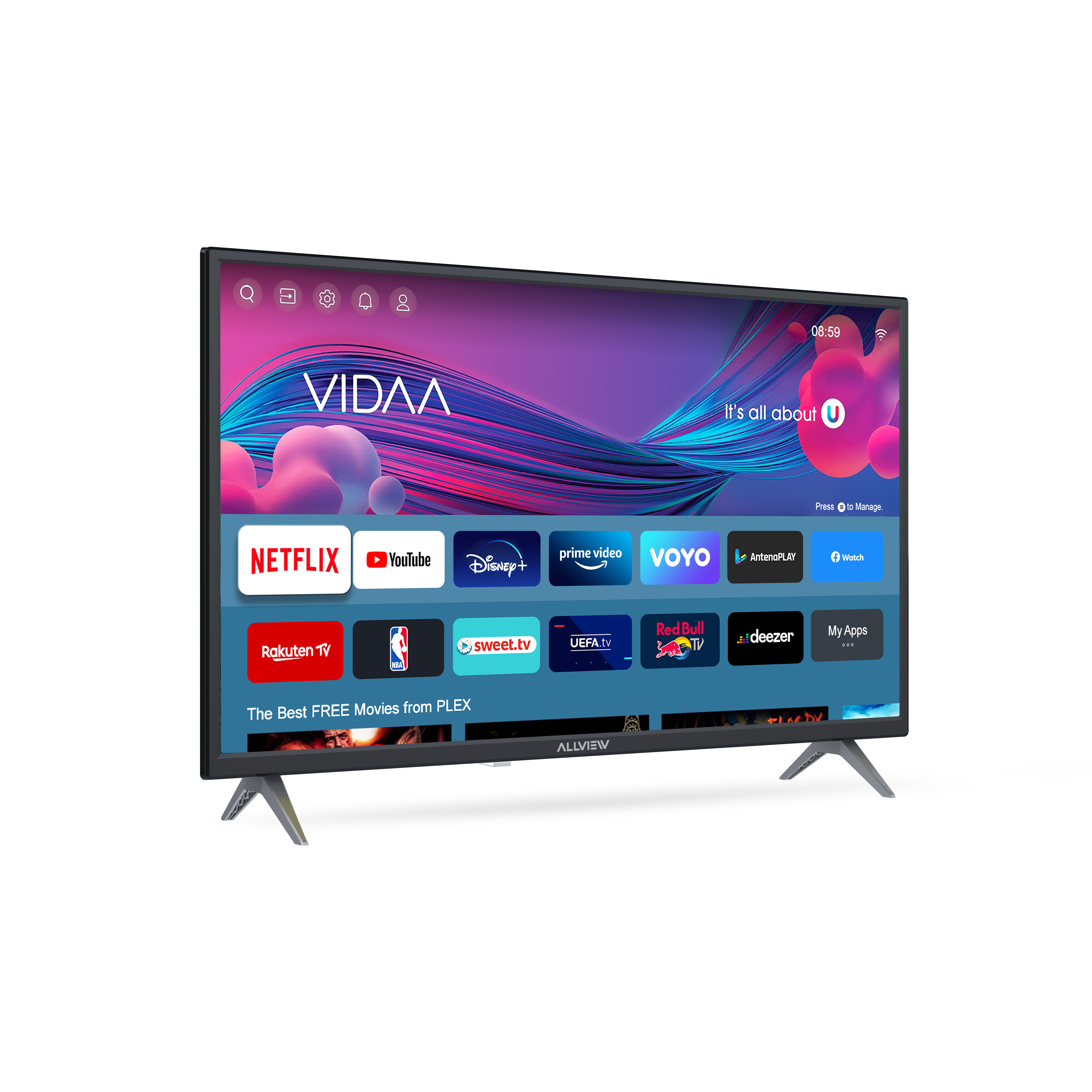 Allview, 32iPlay6000-H, 32" (81 cm), Smart TV, VIDAA, HD, Black