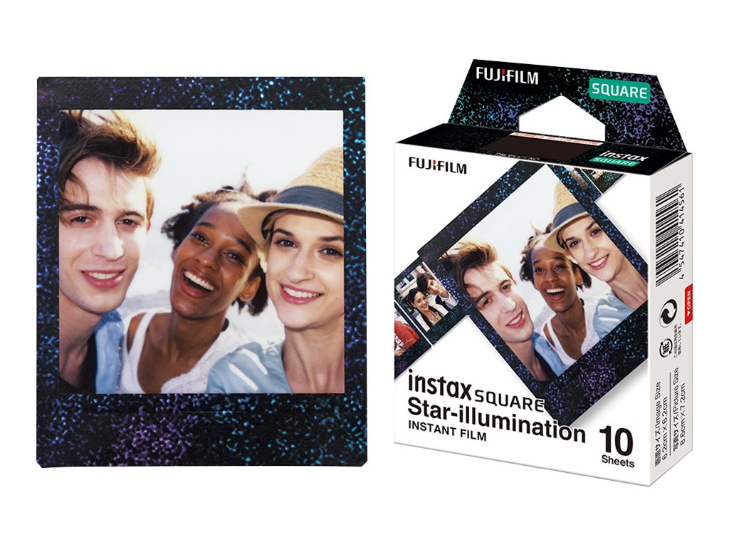 Fujifilm, Instax Square star Illumination Instant film (10pl), 86 x 72 mm, Print Size: 86mm x 72mm, Image size: 62mm x 62mm, Quantity 10