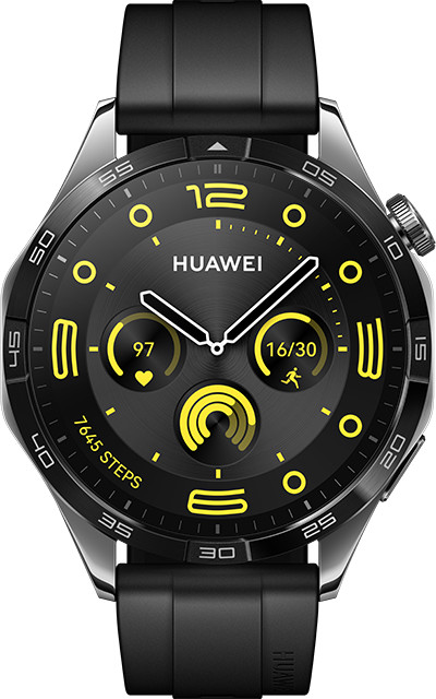 GT 4, Smart watch, GPS (satellite), AMOLED, 46mm, Waterproof, Black