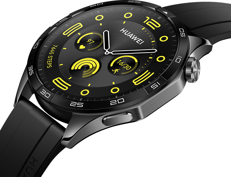 GT 4, Smart watch, GPS (satellite), AMOLED, 46mm, Waterproof, Black