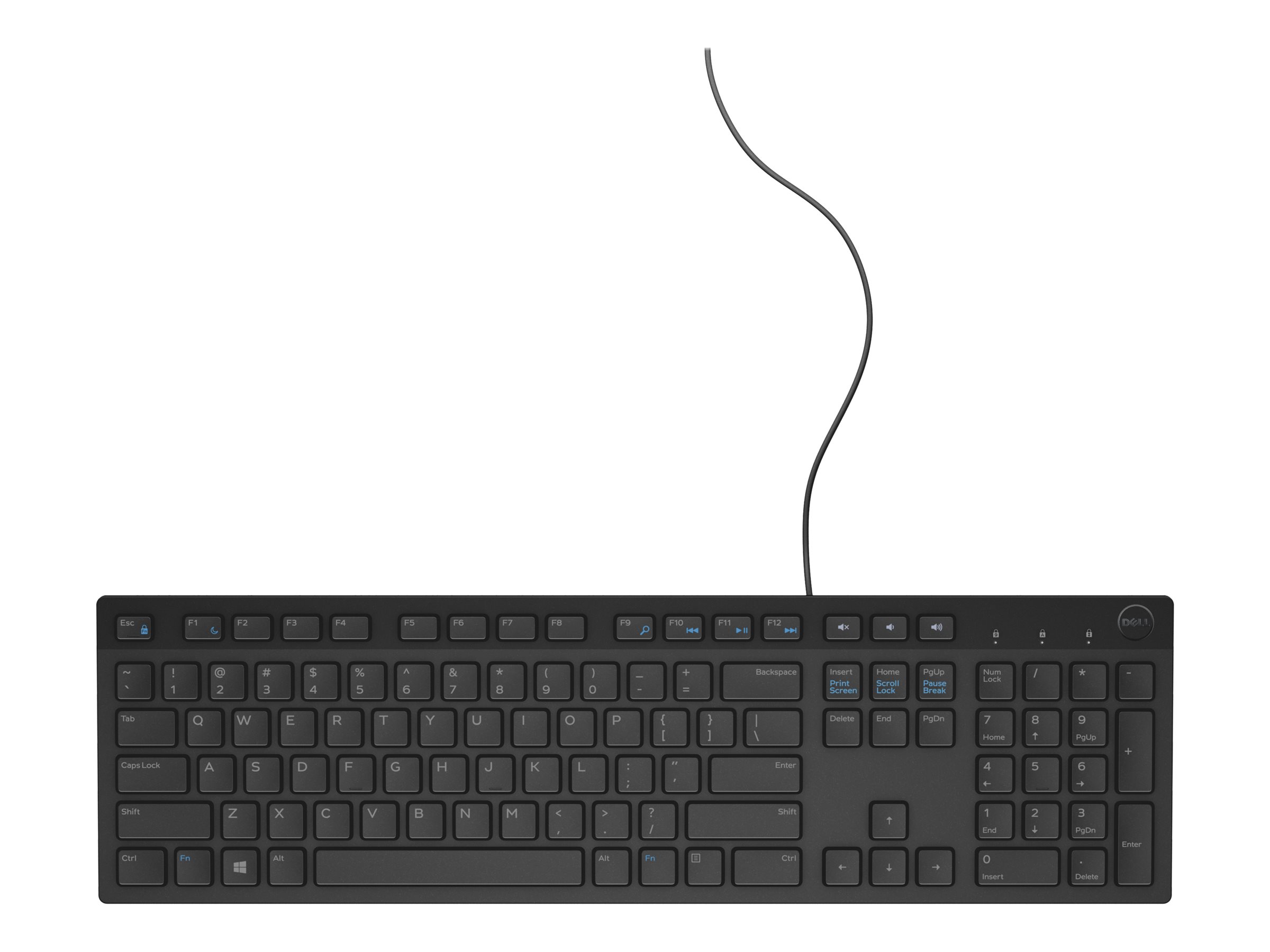 Dell Multimedia Keyboard-KB216 - US International (QWERTY) - Black (RTL BOX)