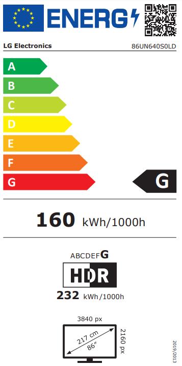 LG 86UN640S Digital signage lameekraan 2,18 m (86") LCD WiFi 330 cd/m² 4K Ultra HD Sinine Web OS