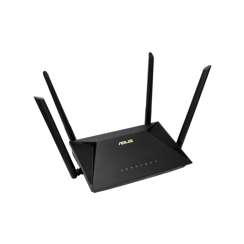 Wireless AX1800 Dual Band Gigabit Router, RT-AX53U, 1201+600 Mbit/s, Ethernet LAN (RJ-45) ports 4, Mesh Support No, MU-MiMO Yes, No mobile broadband, Antenna type  External antenna x 4, 36 month(s)