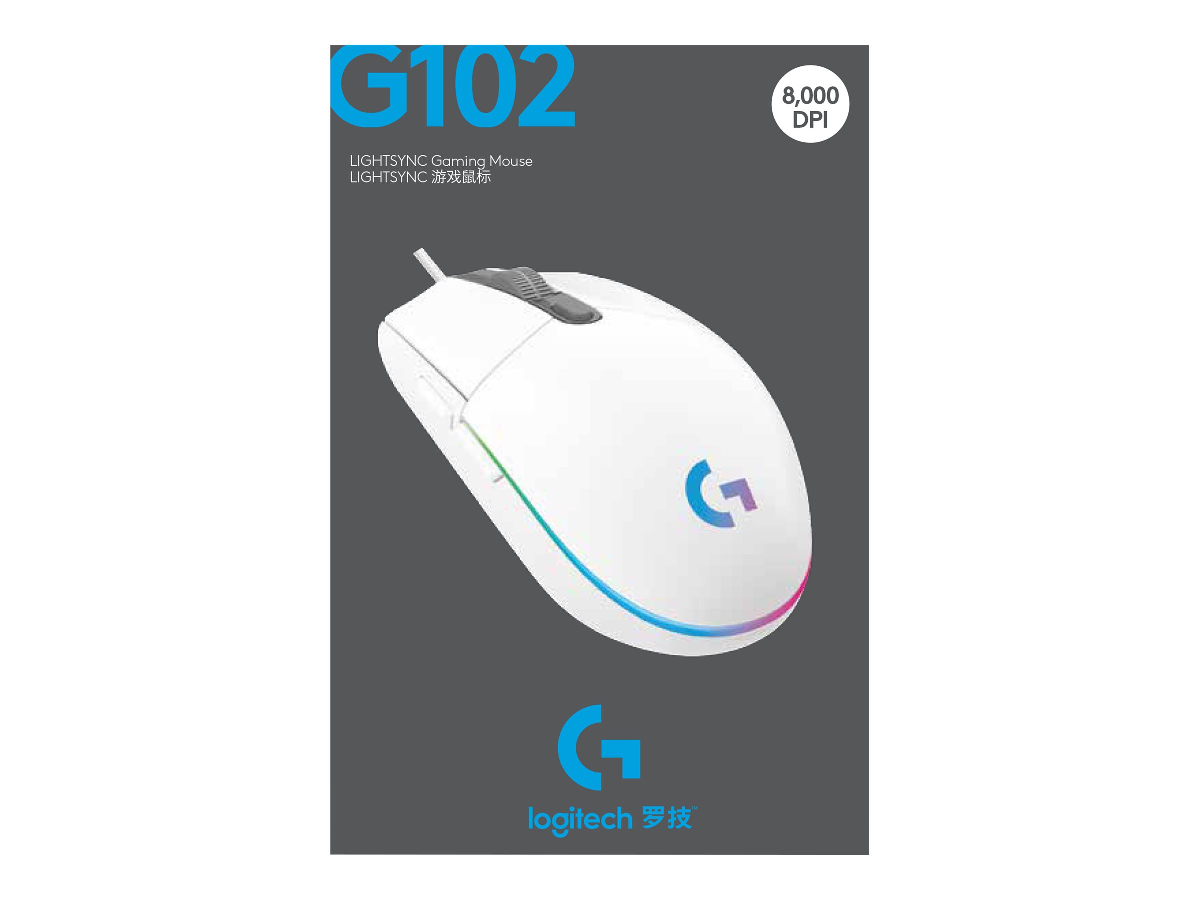 LOGI G102 LIGHTSYNC - WHITE - EER