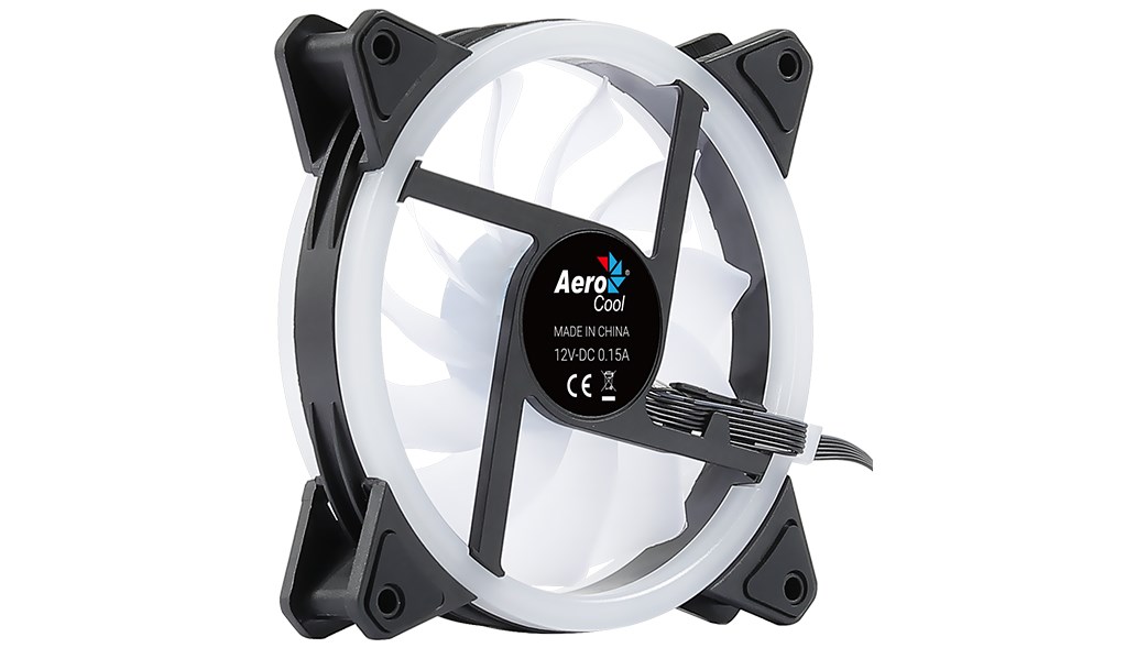 Aerocool Duo 12 ARGB 6-pin Computer case Fan 12 cm Black