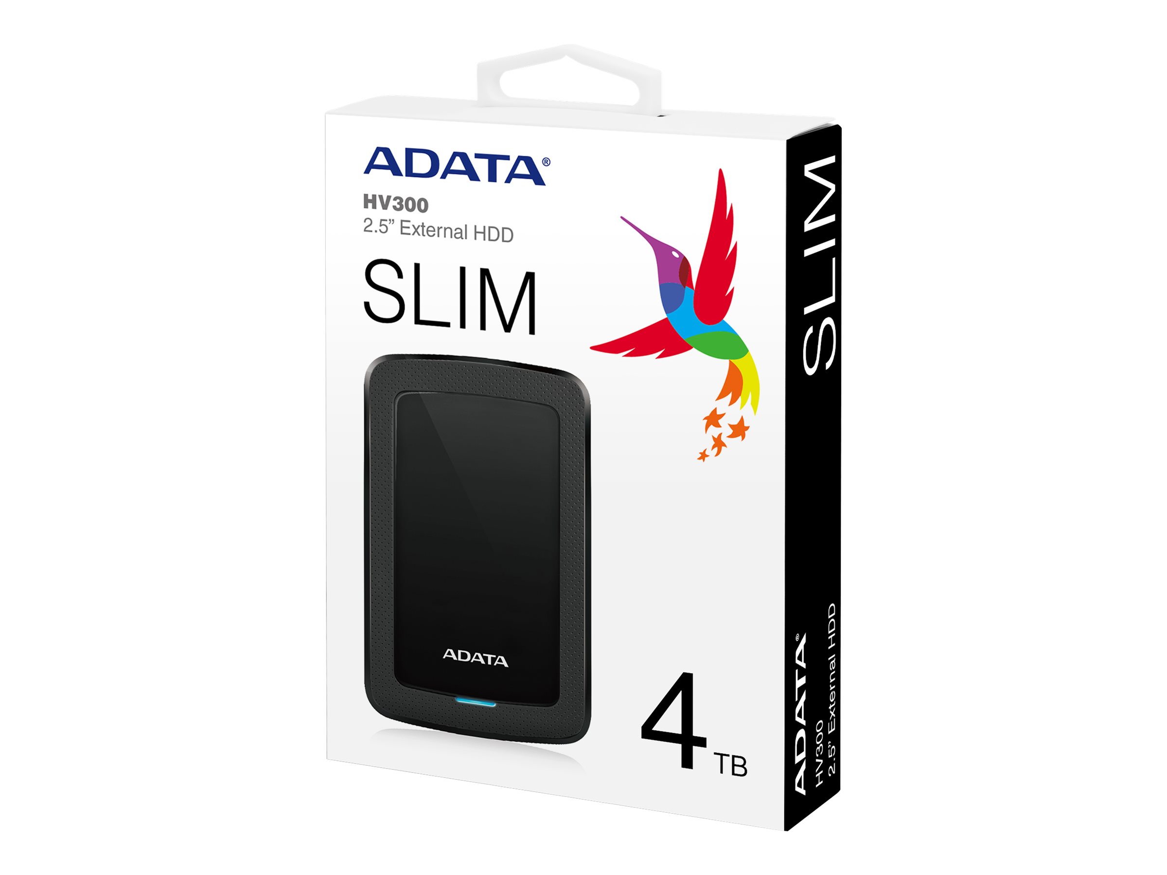 ADATA VÄLINE HDD, HV300, 4TB, USB 3.1, Colour Black, AHV300-4TU31-CBK