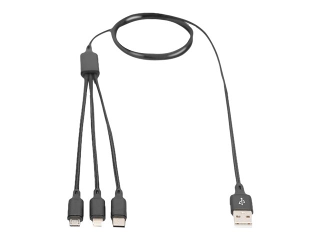 ASSMANN USB Charger cable USB A 3in1 1m