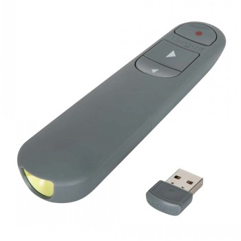 Targus EcoSmart Antimicrobial ControlPlus Wireless Presenter, Grey, Depth 23 mm, Height 131 mm, PCR, Width 37 mm