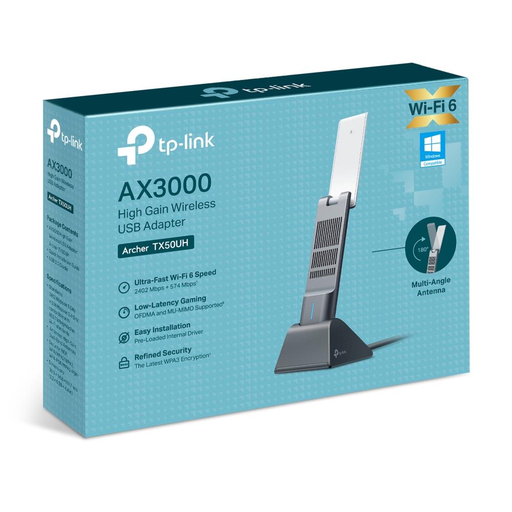 TP-LINK  Juhtmevaba ADAPTER 3000MBPS USB/ARCHER TX50UH