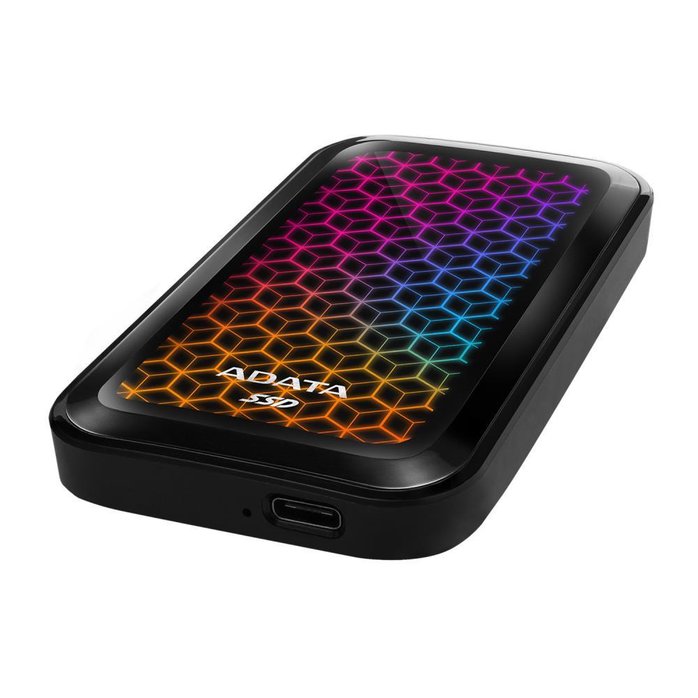 ADATA External SSD, SE770G, 1TB, USB 3.2, Write speed 800 MBytes/sec, Read speed 1000 MBytes/sec, ASE770G-1TU32G2-CBK