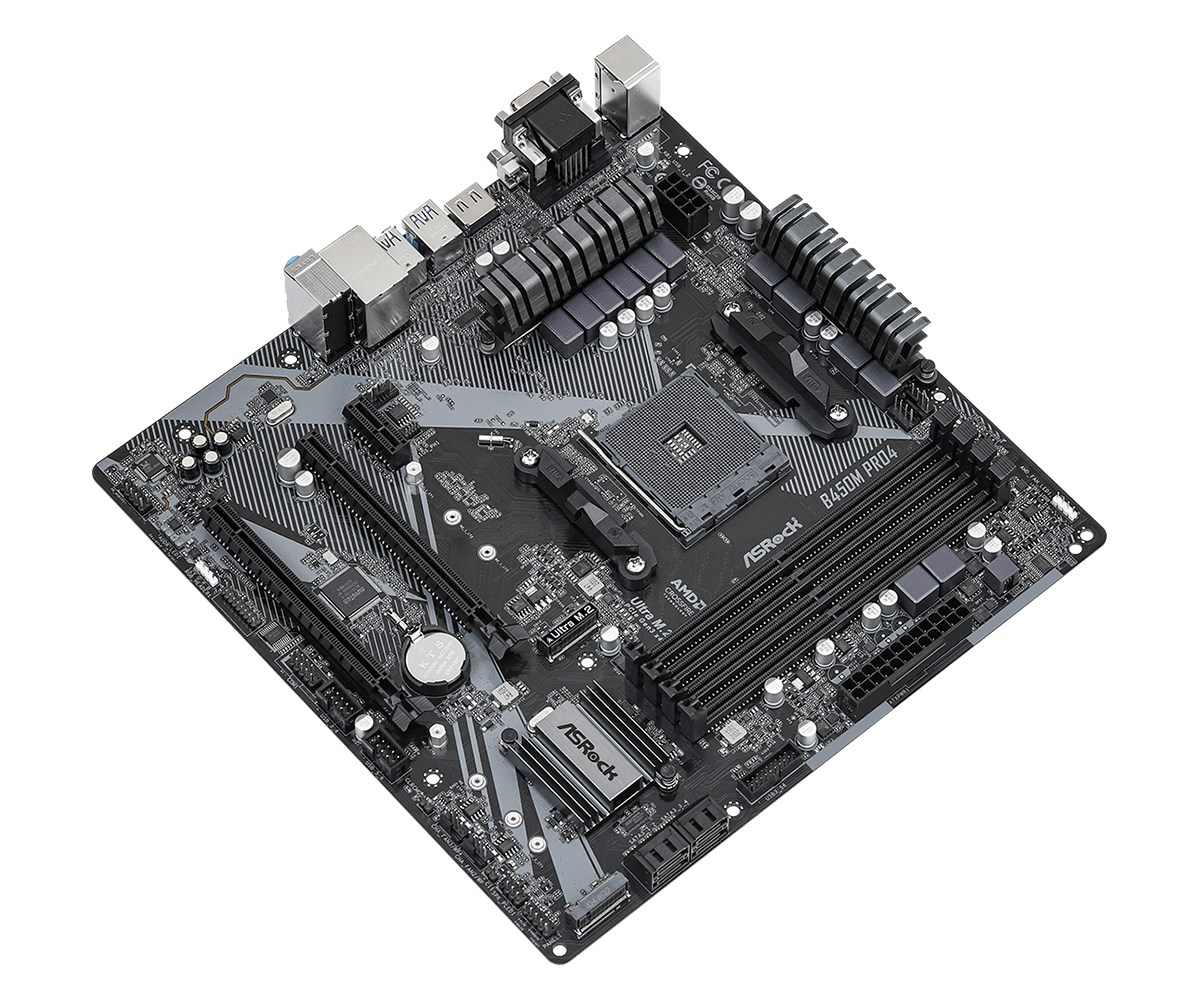 ASROCK B450M PRO4 R2.0 AM4 4xDDR4 4xSATA