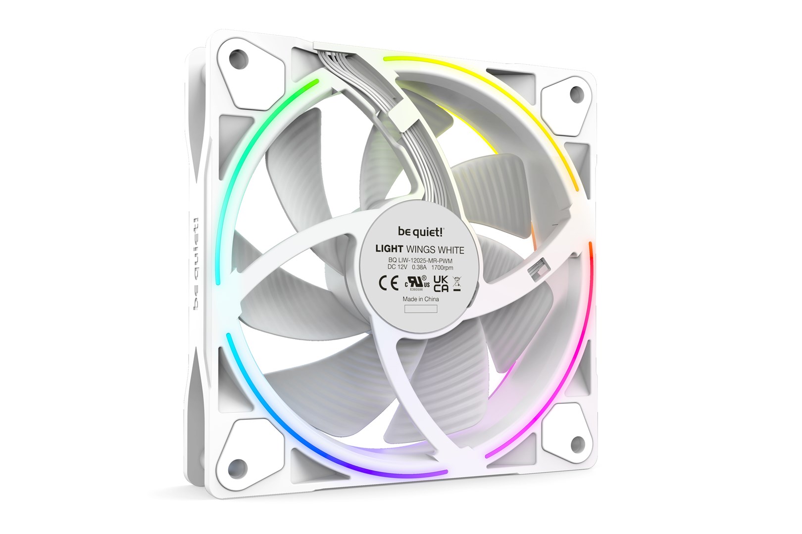 BE QUIET CASE FAN 120MM LIGHT WINGS PWM/WHITE PWMBL100