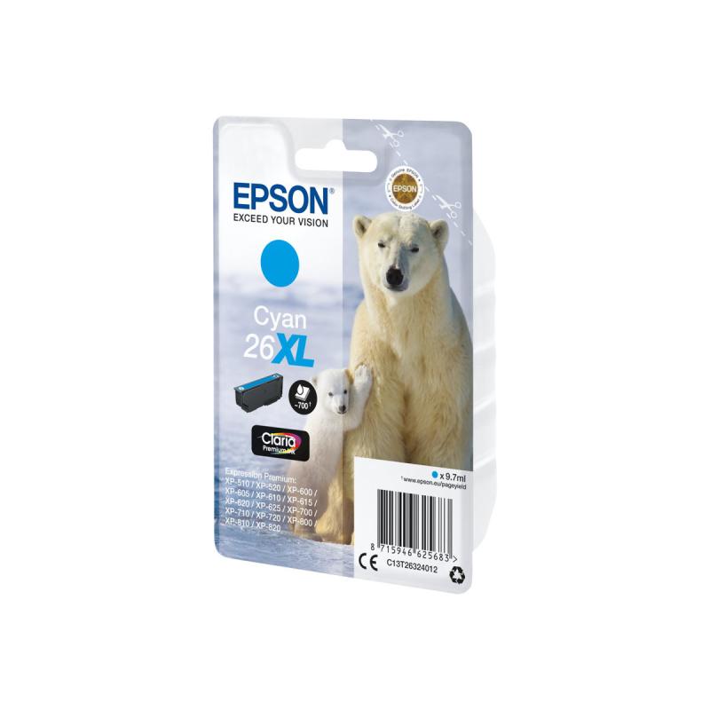 Epson Polar bear C13T26324012 tindikassett 1 tk Originaal High (XL) Yield Tsüaan