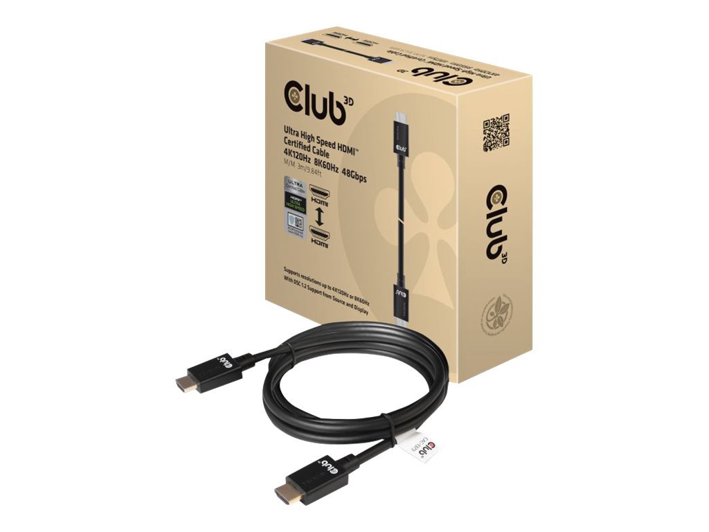 CLUB 3D HDMI 2.1 10K 120Hz 48Gbps 3m M/M