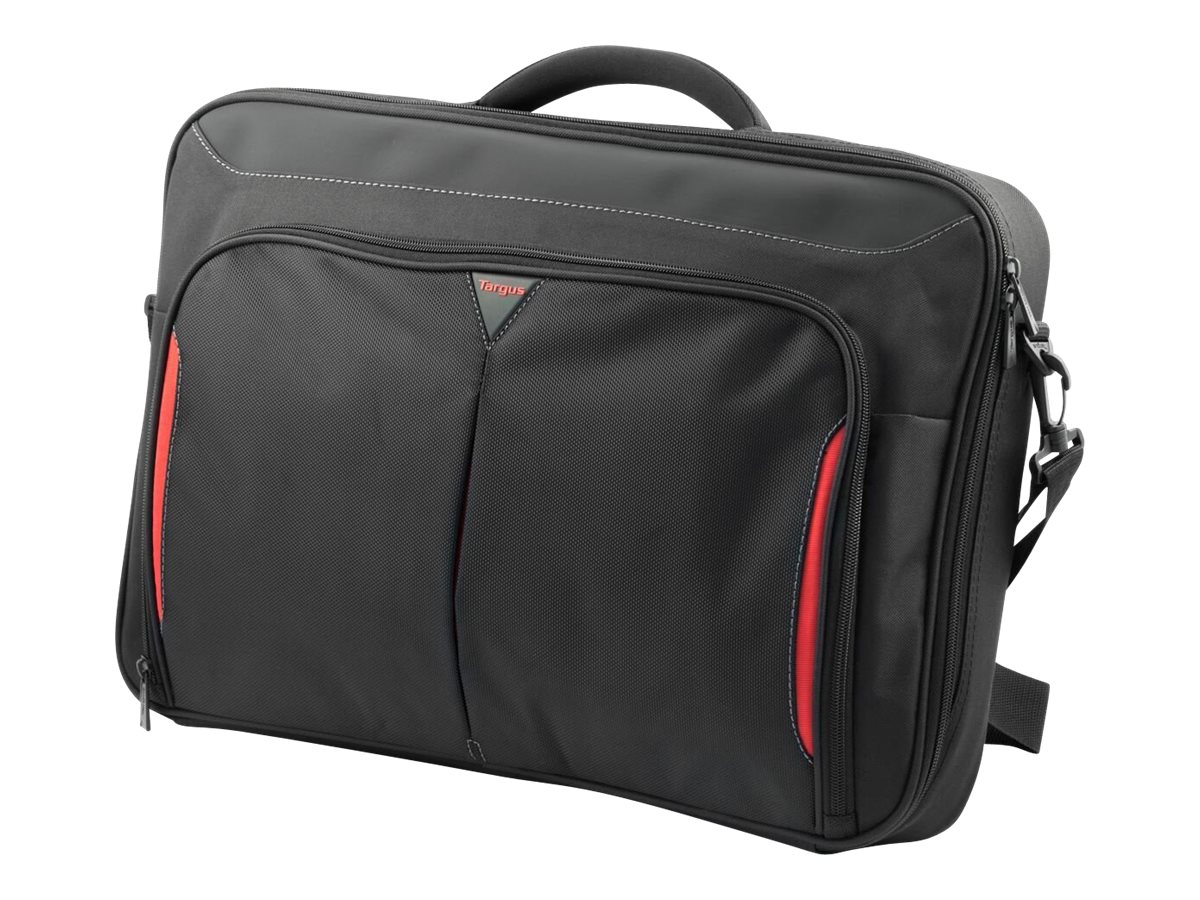 Targus, CN418EU, Clamshell Laptop Bag, Briefcase, Black/Red, 17-18 ", Shoulder strap