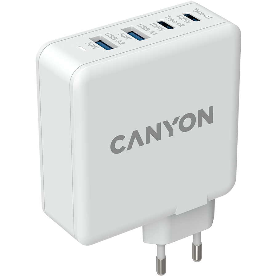 CANYON  charger H-100 GaN PD 100W QC 3.0 30W White