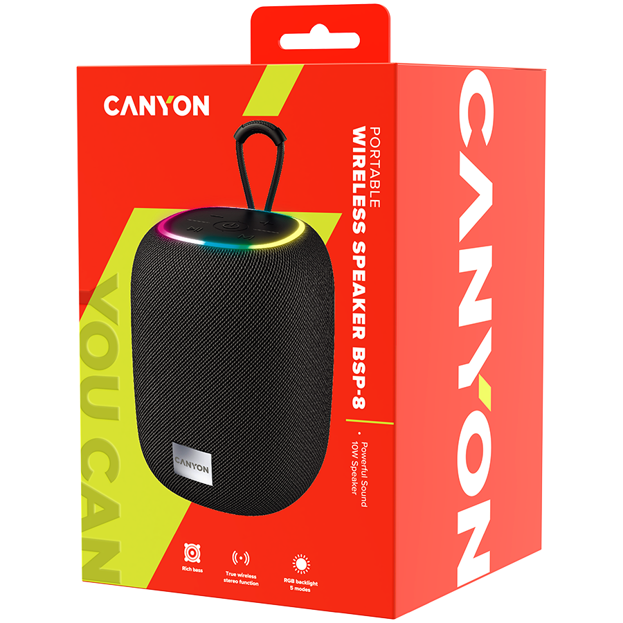 CANYON  speaker BSP-8 10W Black