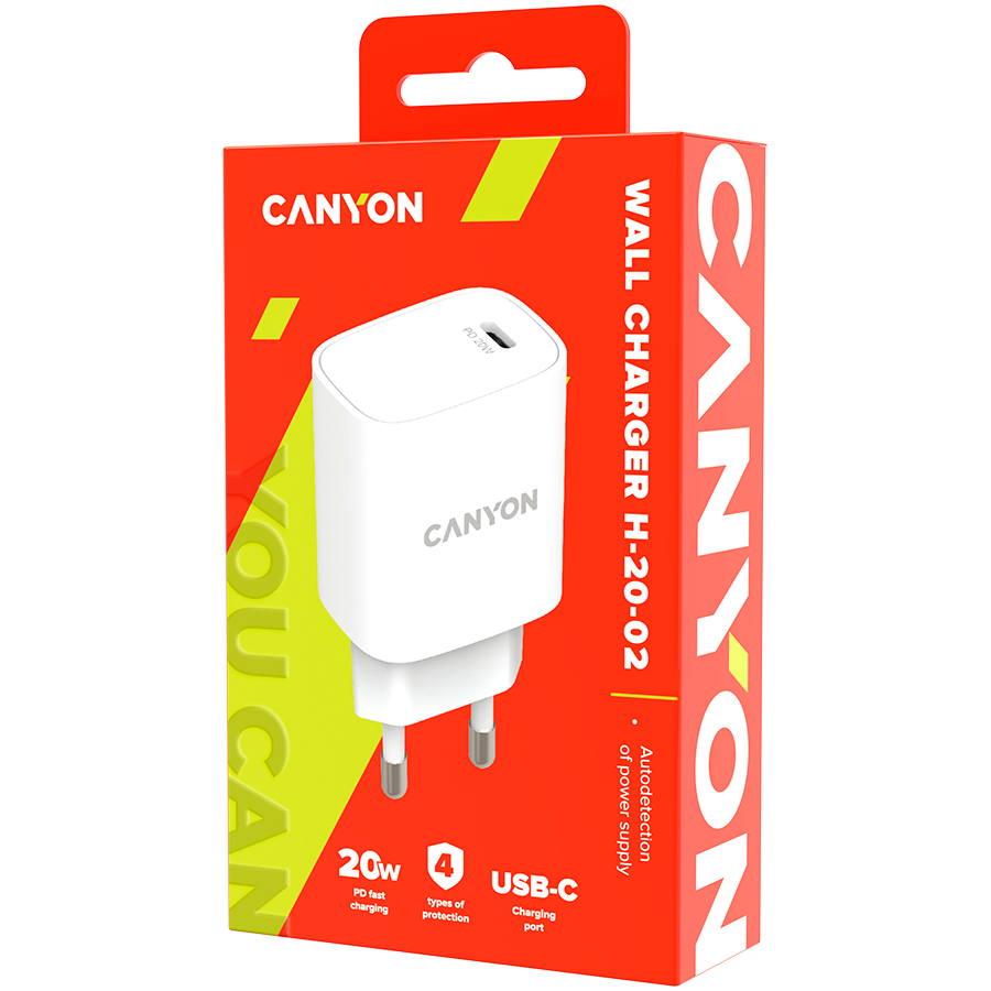 CANYON  charger H-20-02 PD 20W USB-C White