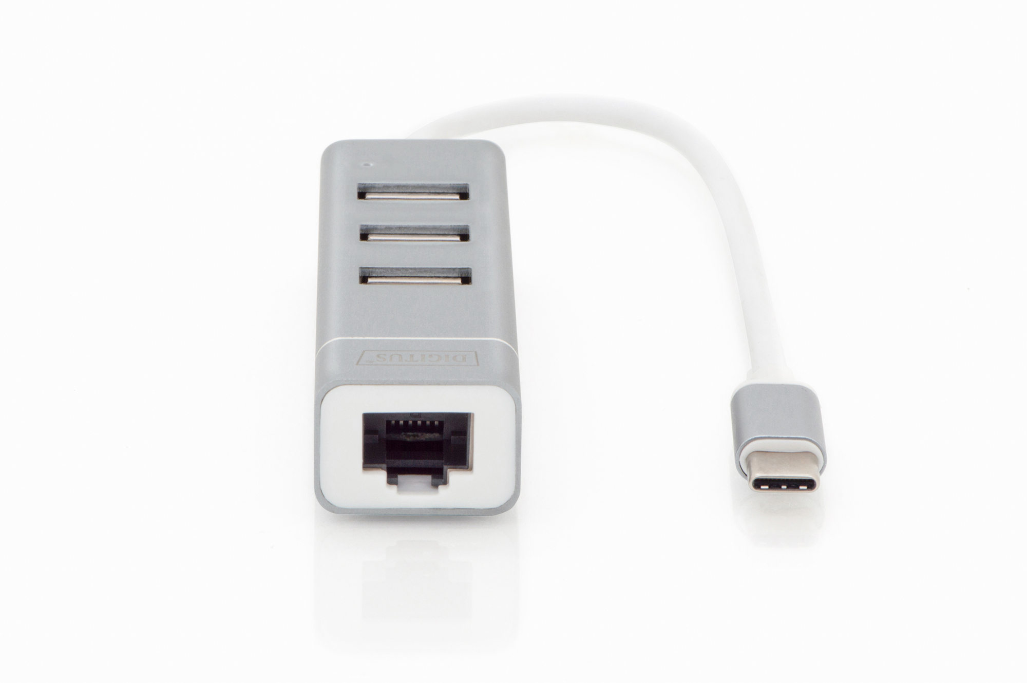 DIGITUS USB 2.0 3-port hub typ C + RJ45