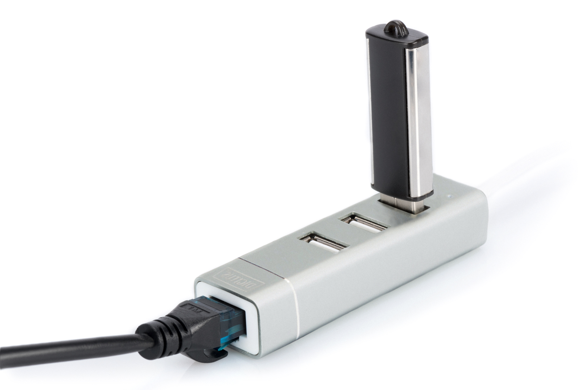 DIGITUS USB 2.0 3-port hub typ C + RJ45