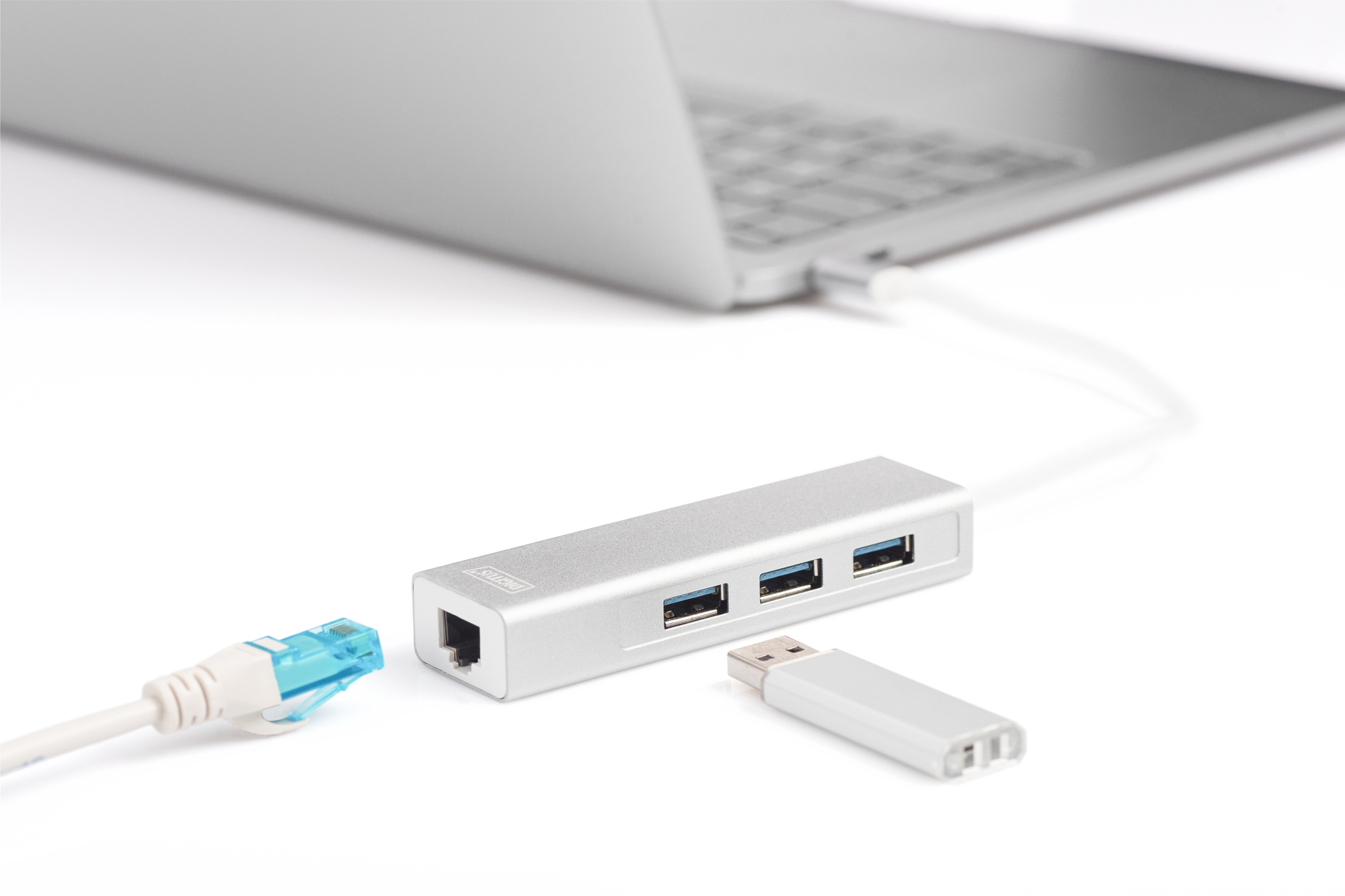 Digitus, USB Type-C 3-Port Hub + Gigabit Ethernet