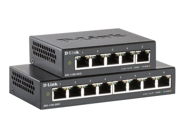 D-Link, 5-Port Gigabit PoE Smart Managed Switch and PoE Extender, DGS-1100-05PDV2, Web managed, Desktop, Power supply type External