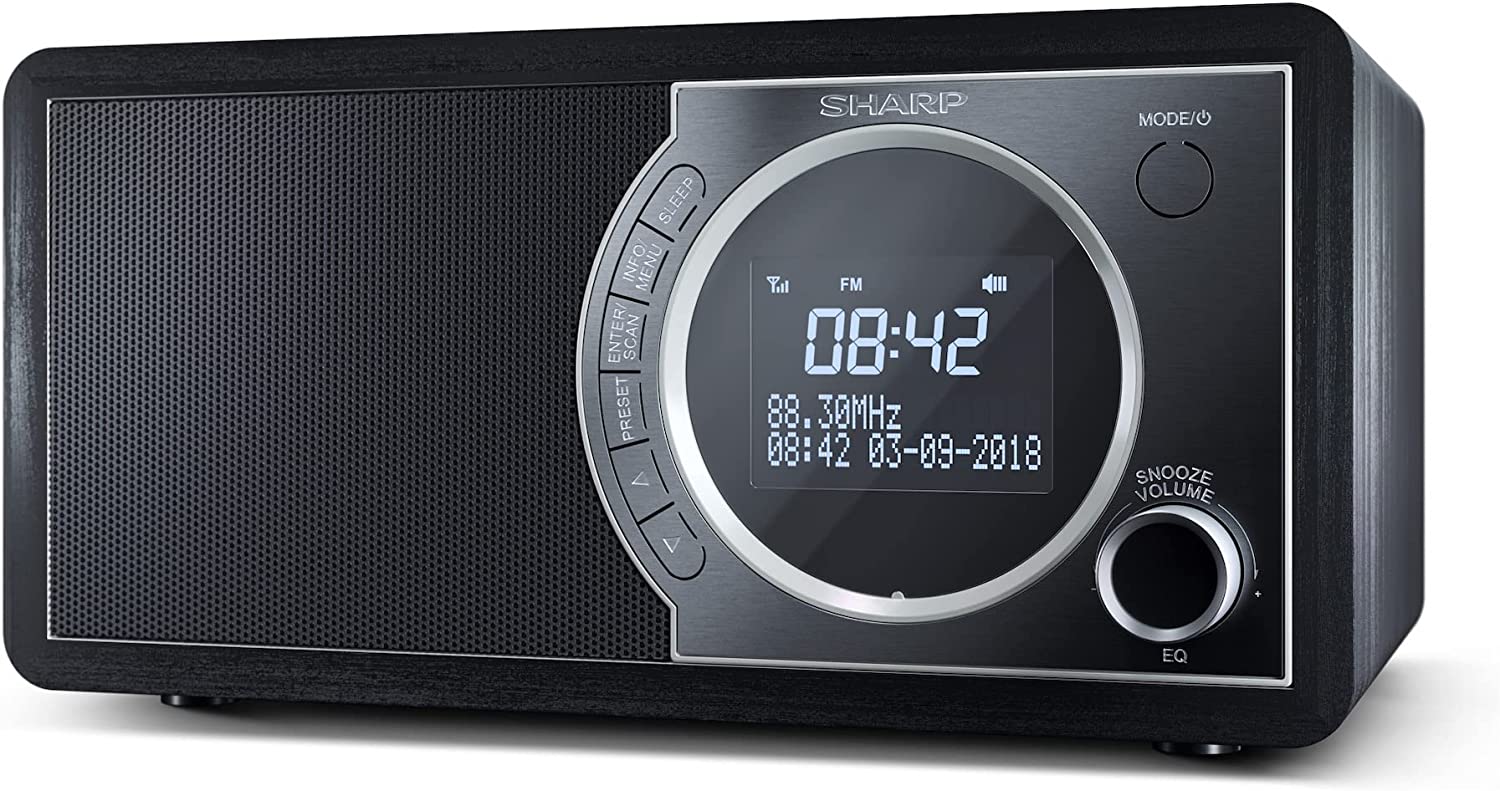 Sharp DR-450(BK) Digital Radio, FM/DAB/DAB+, Bluetooth 4.2, Alarm function, Midnight Black, Digital Radio, DR-450(BK), Bluetooth, FM radio