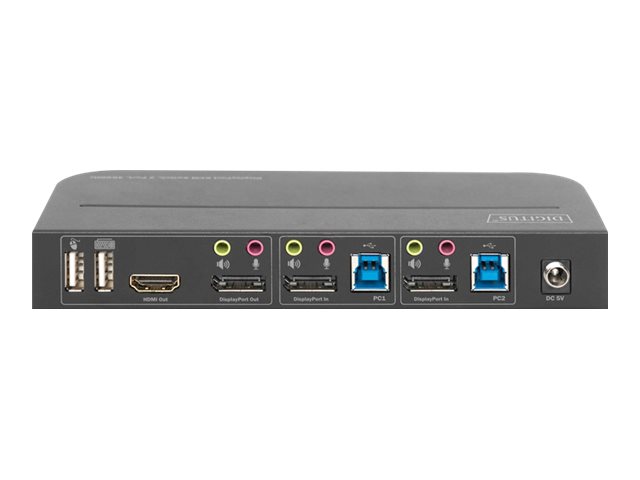 DIGITUS KVM Switch 2x1 DP DP/HDMI OutUSB