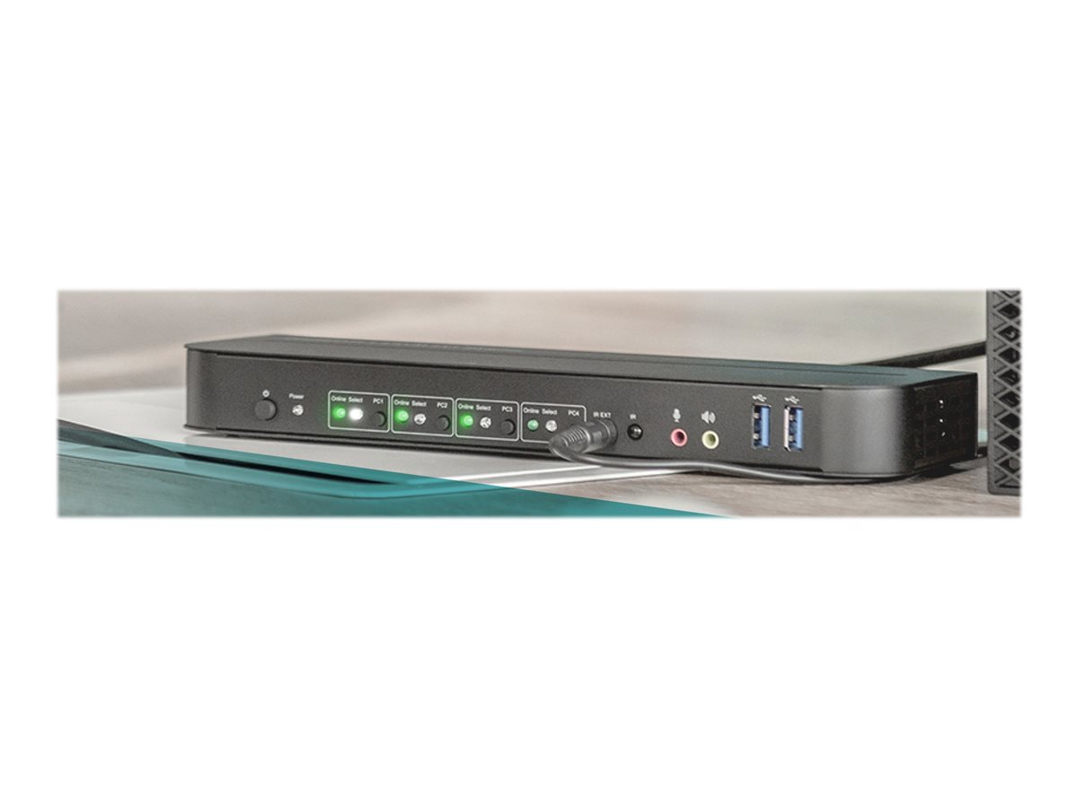 DIGITUS KVM Switch 4x1 DP DP/HDMI 4Kx2K