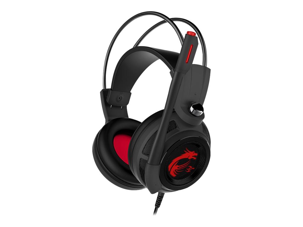 MSI DS502 Gaming Headset, Wired, Black/Red, DS502, Gaming Headset, N/A