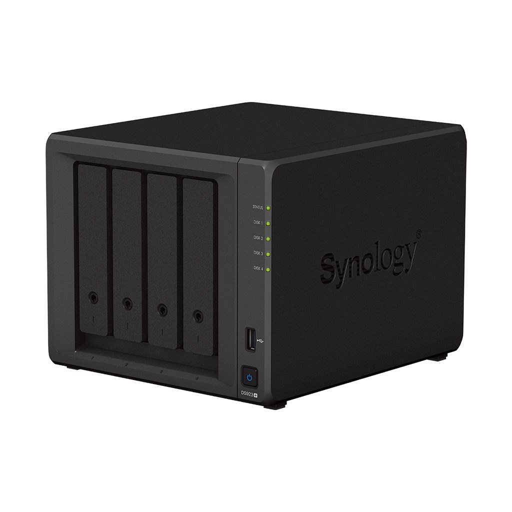 Synology, 4-Bay, DS923+, Up to 4 HDD/SSD Hot-Swap, AMD, Ryzen R1600, Processor frequency 2.6 GHz, 4 GB