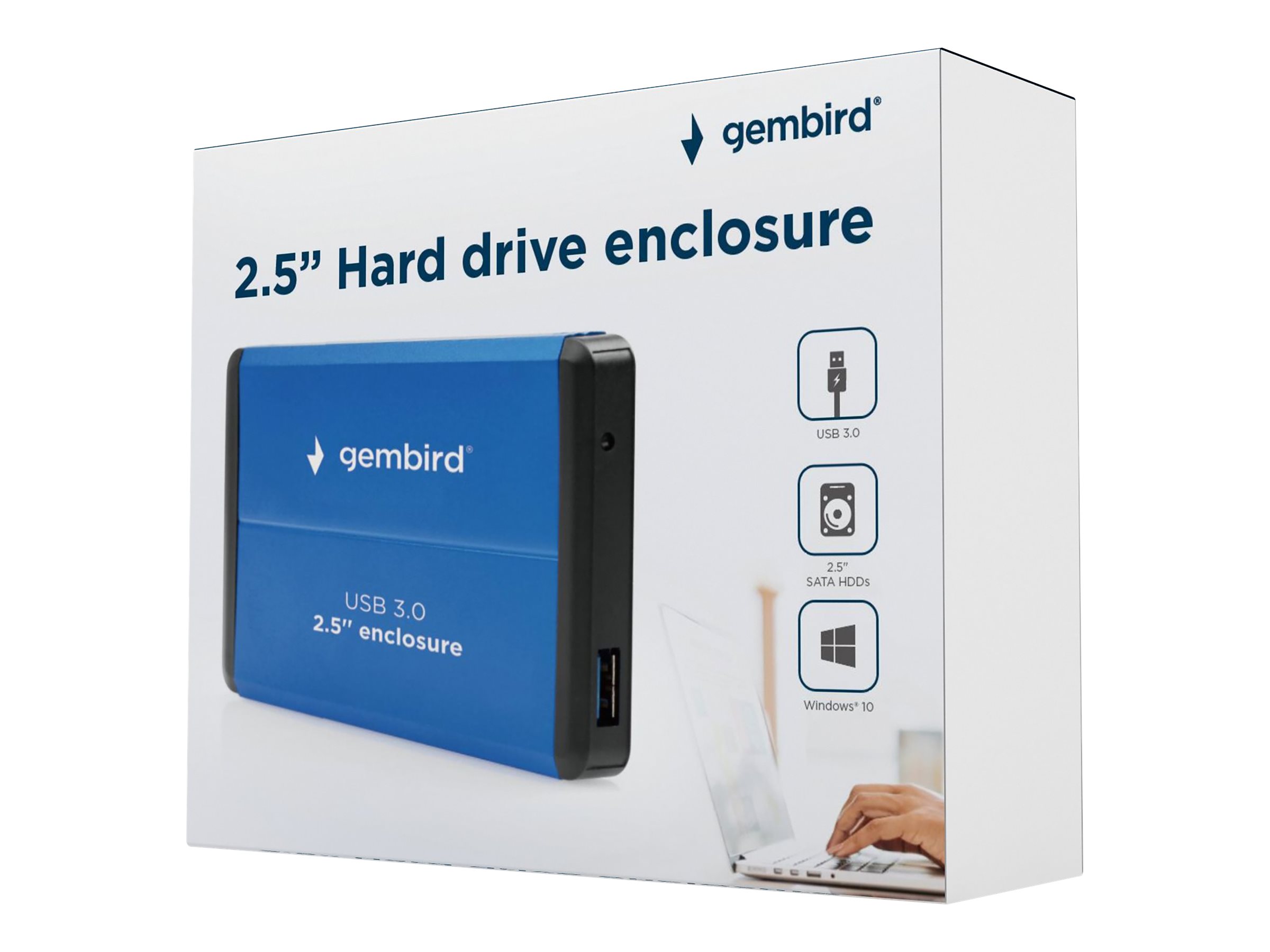 GEMBIRD USB 3.0 2.5inch enclosure blue