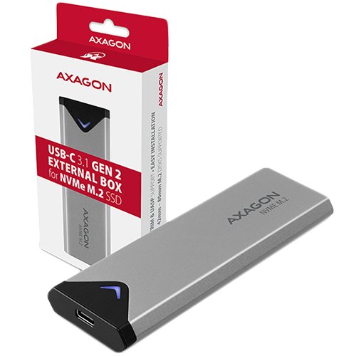 AXAGON  EEM2-UG2 USB-C 3.1 Gen 2 - M.2 NVMe SSD 42-80mm box