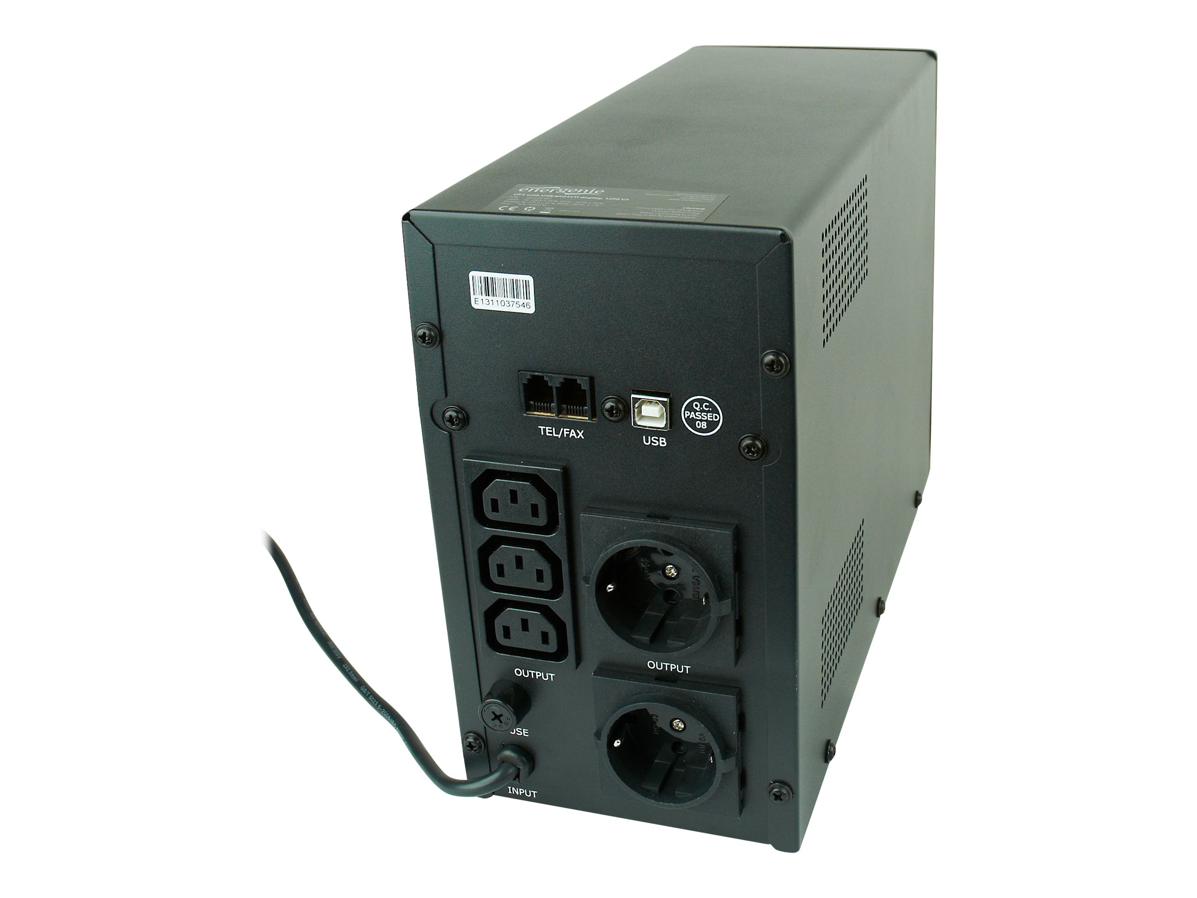 Gembird EG-UPS-033 uninterruptible power supply (UPS) Line-Interactive 1200 VA 720 W 3 AC outlet(s)