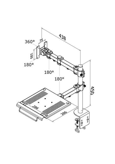 NEOMOUNTS NB/MONITOR  DESK MOUNT/FPMA-D960NOTEBOOK