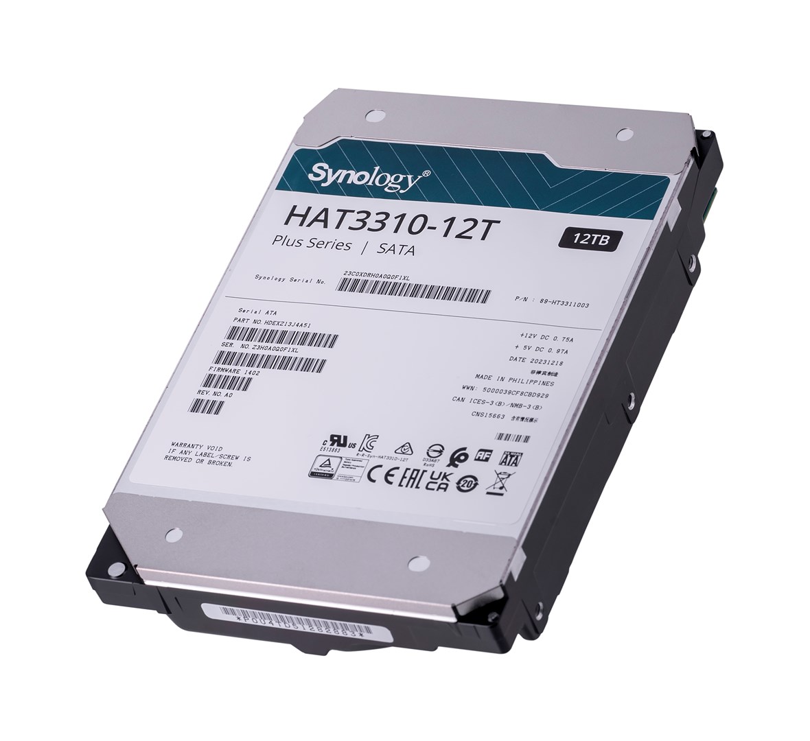 Synology HAT3310-12T internal hard drive 3.5" 12 TB Serial ATA