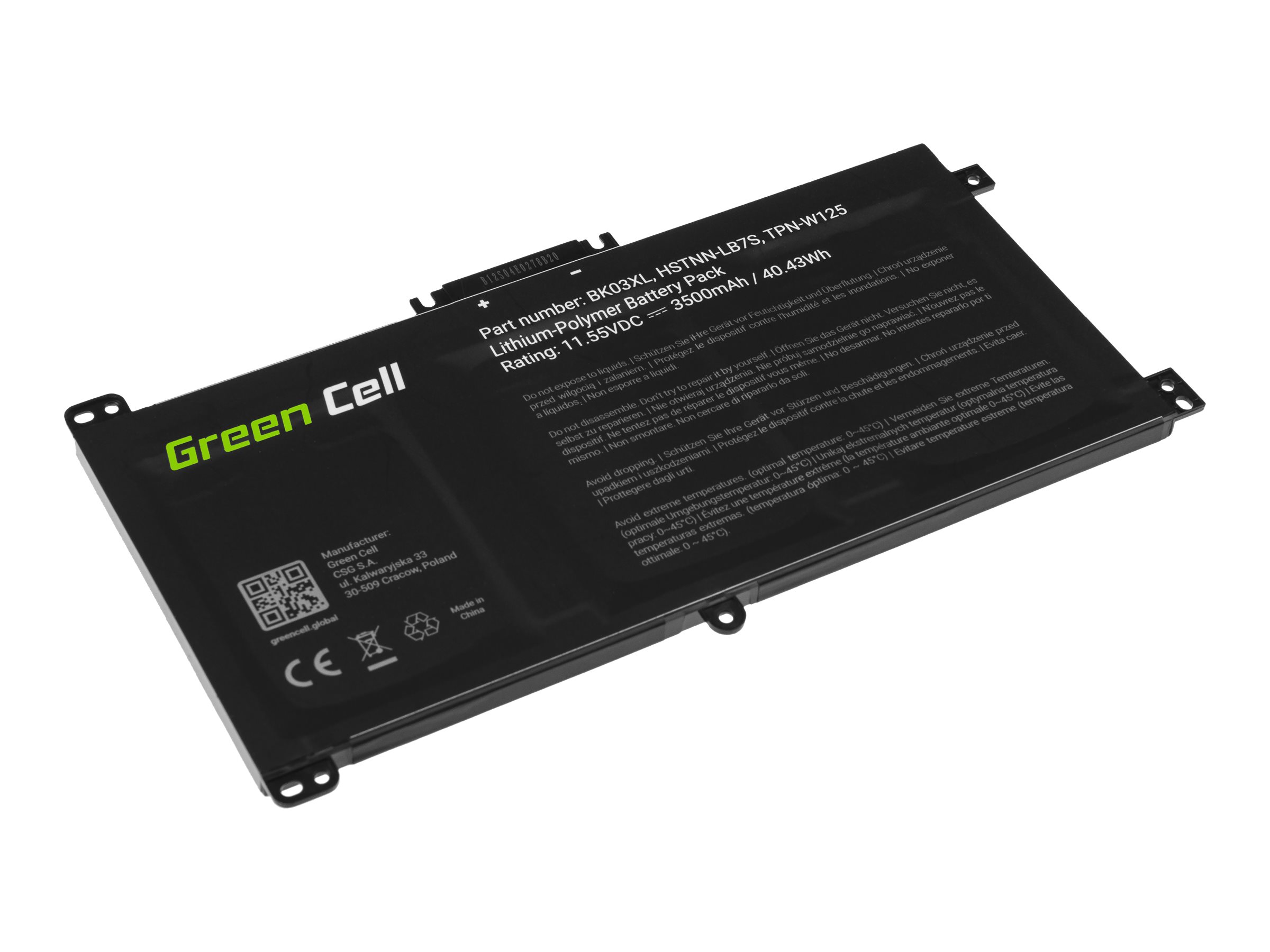 GREEN CELL Battery BK03XL for HP Pavilio