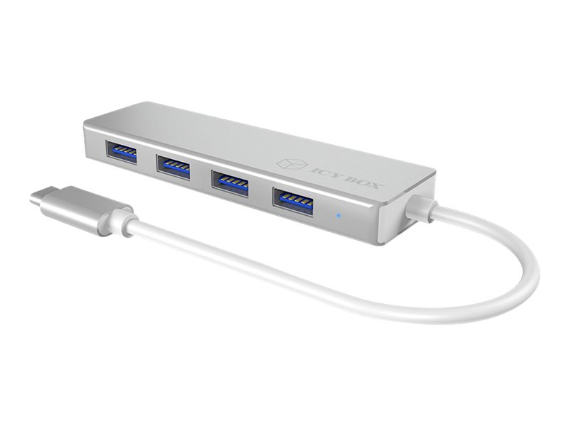 ICY BOX IB-HUB1425-C3 USB 3.2 Gen 1 (3.1 Gen 1) Type-C 5000 Mbit/s Hõbe