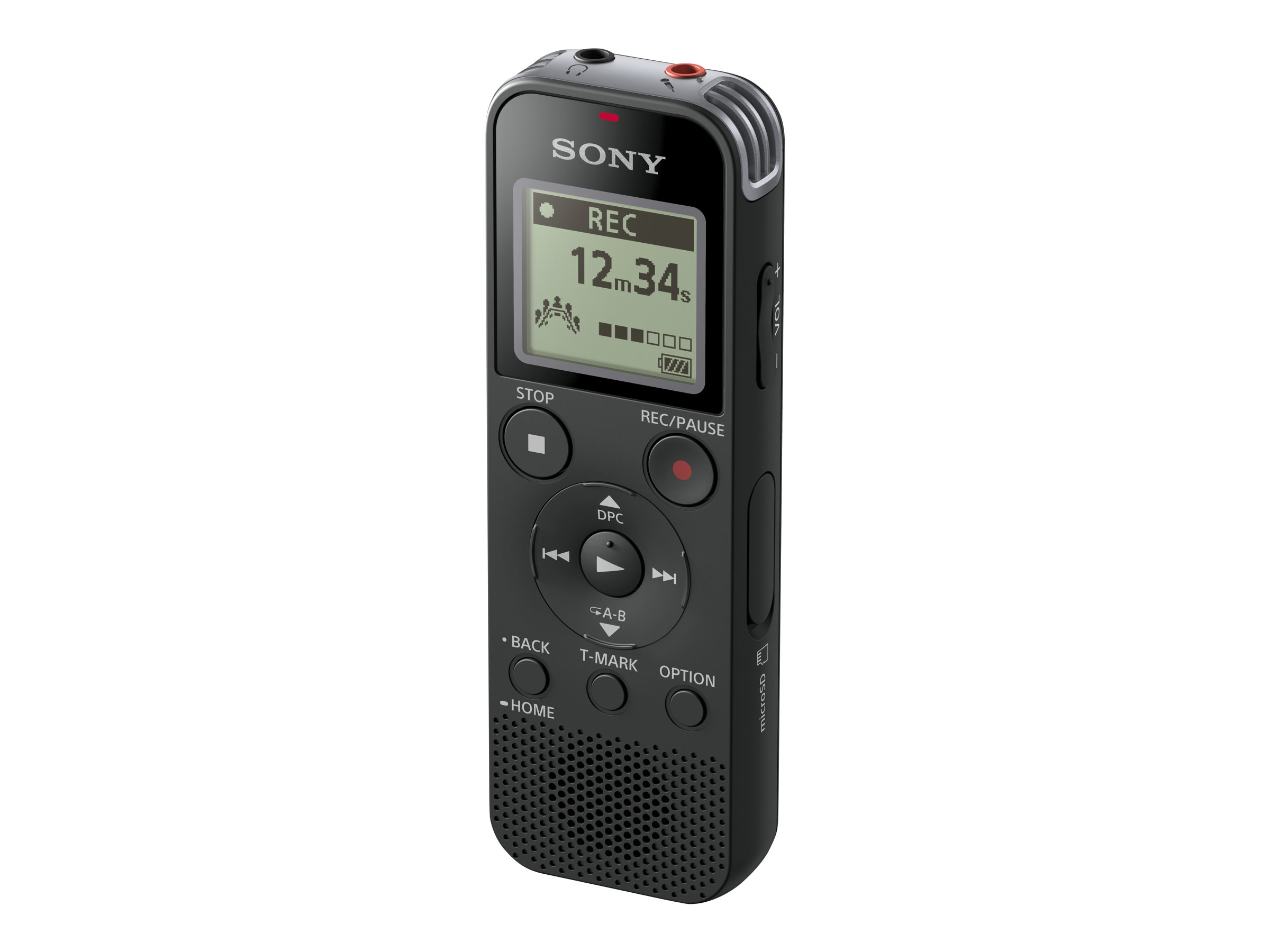 Sony, Digital Voice Recorder, ICD-PX470, Black, MP3 playback, MP3/L-PCM, 59 Hrs 35 min, Stereo