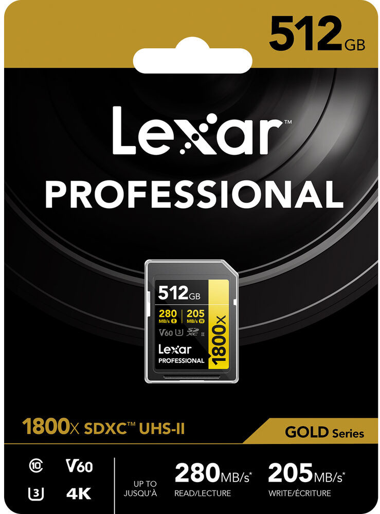 Lexar  mälukaart SDXC 512GB Professional 1800x UHS-II U3 V60