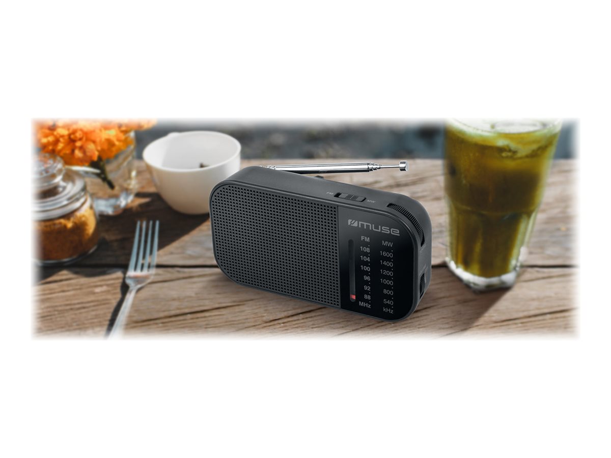 Muse, M-025 R, Portable radio, Black