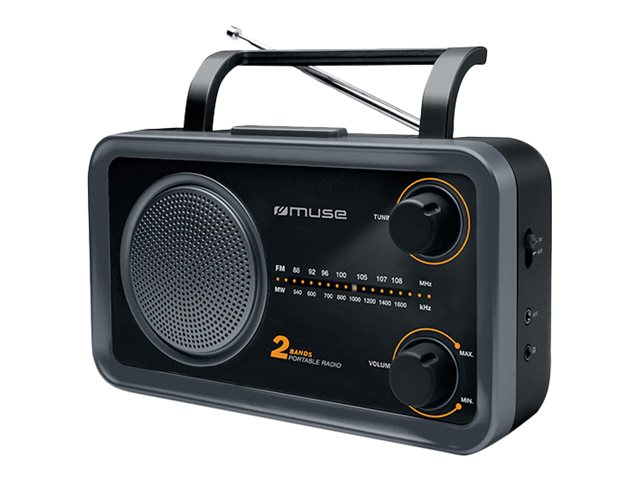 Muse, 2-bands portable radio, M-06DS, AUX in, Grey