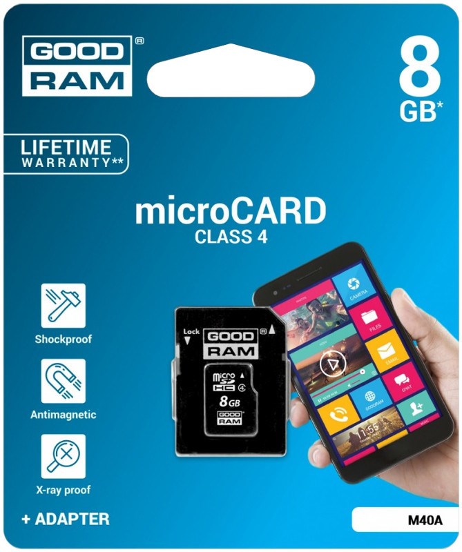 Goodram M40A 8 GB MicroSDHC UHS-I Class 4