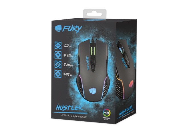 NATEC Fury gaming mouse Hustler 6400DPI