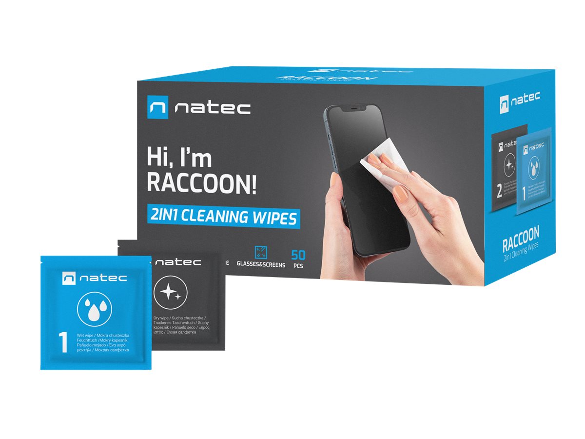 NATEC Sanitazing wipes Raccoon pack