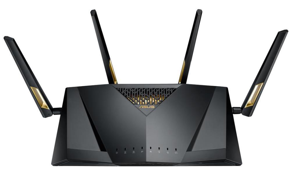 ASUS Ruuter, 6000 Mbps, Mesh, Wi-Fi 6, USB 3.2, 1 WAN, 4x10/100/1000M, 2x2.5GbE, antennide arv 4, RT-AX88UPRO