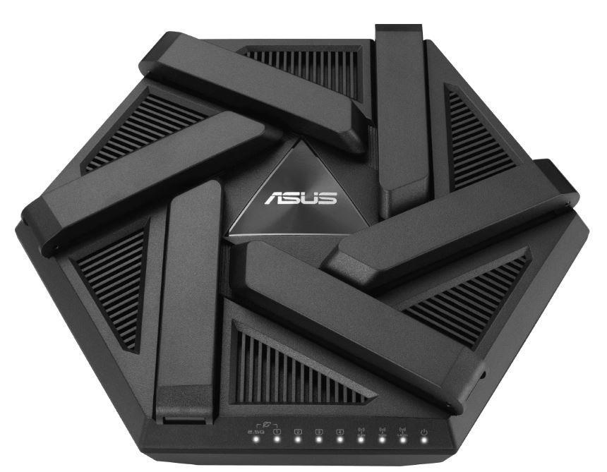 ASUS Ruuter, 7800 Mbps, Mesh, Wi-Fi 5, Wi-Fi 6, Wi-Fi 6e, IEEE 802.11a, IEEE 802.11b, IEEE 802.11n, USB 3.2, 1 WAN, 3x10/100/1000M, 1x2.5GbE, antennide arv 6, RT-AXE7800