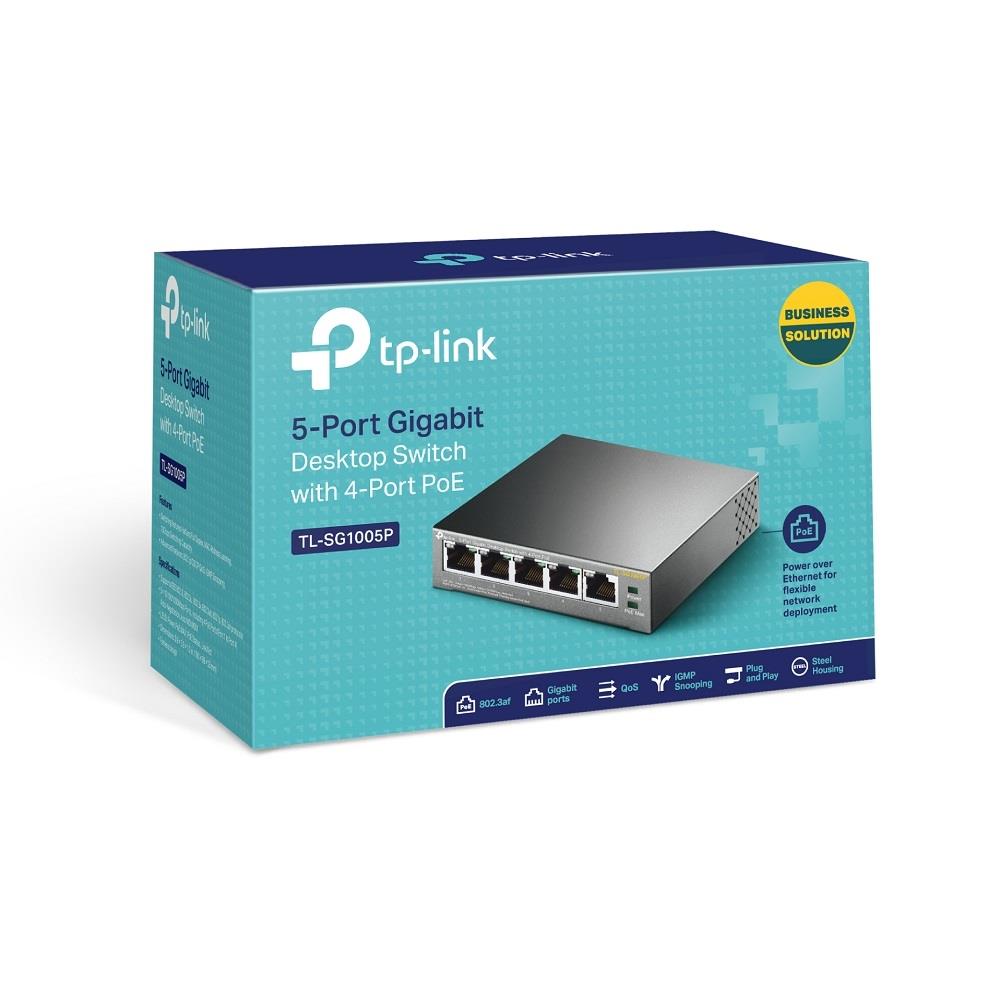 TP-Link TL-SG1005P võrgulüliti Mittejuhitav Gigabit Ethernet (10/100/1000) Power over Ethernet tugi Must